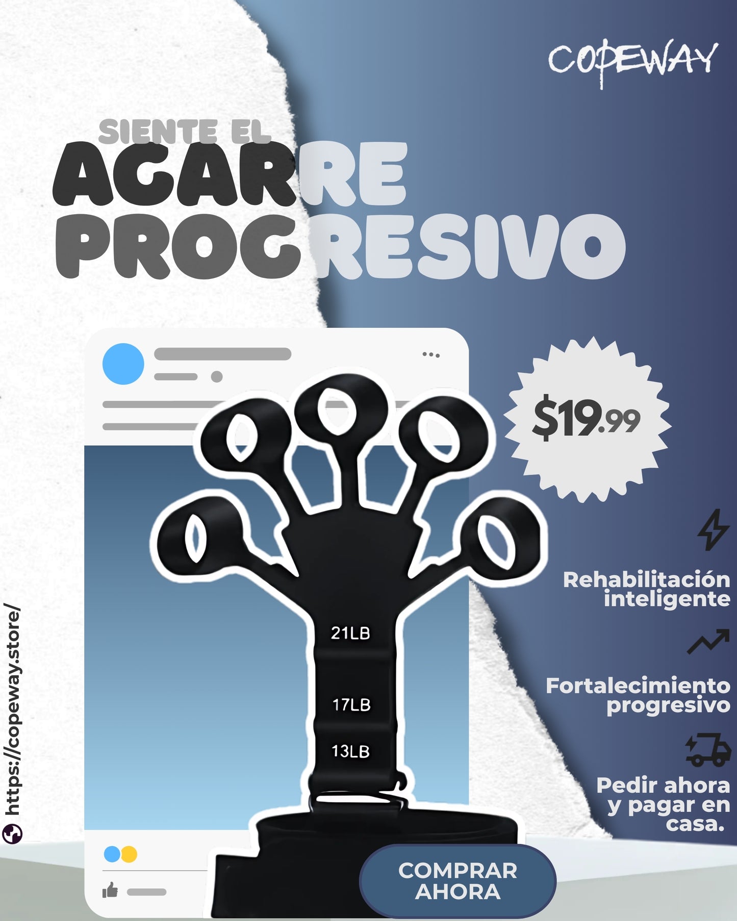 Fortalecedor de agarre 3x